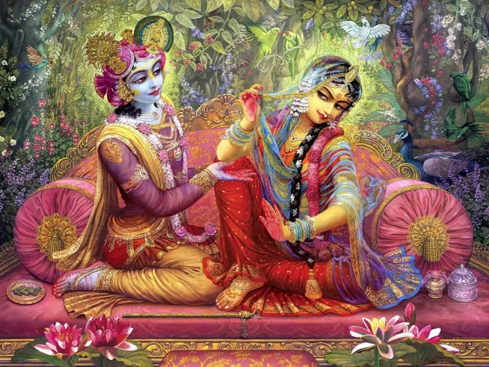 High Definition Radha Krishna Love Print